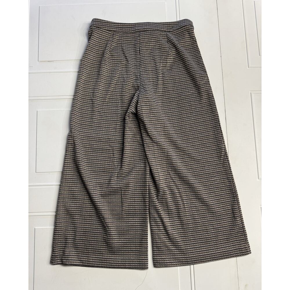 Vince Camuto Women's Houndstooth Heritage Check Wide Leg Cropped Trousers Size 4 - Picture 8 of 8